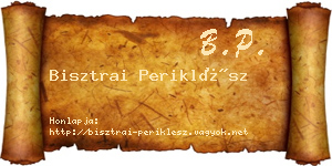 Bisztrai Periklész névjegykártya